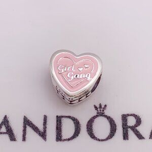 Engravable Girl Gang Heart Charm | Sterling silver | Pandora US
